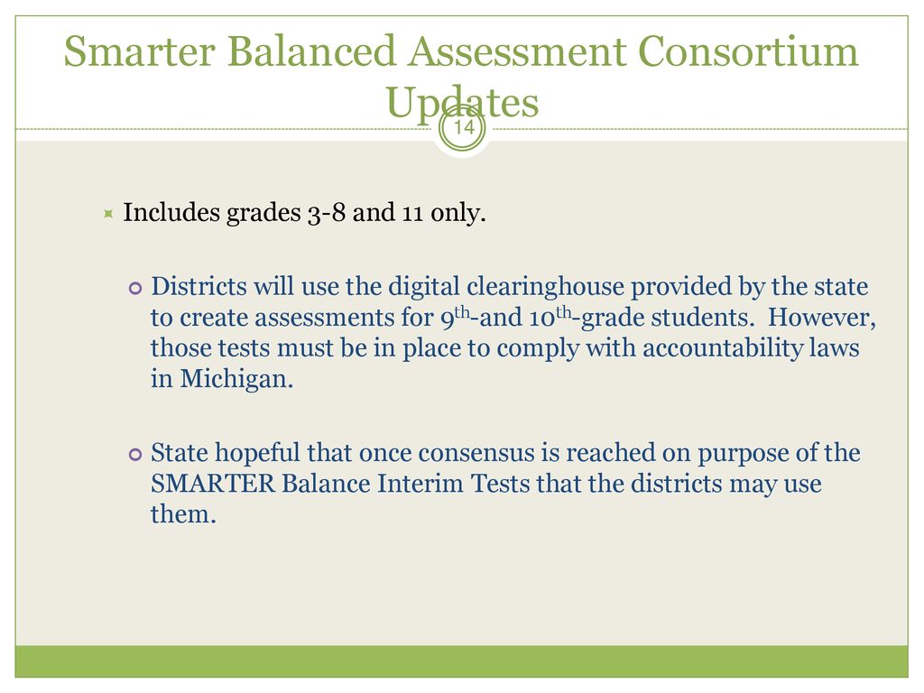 9-12 Smarter Balanced Assessment Update - Ppt Download