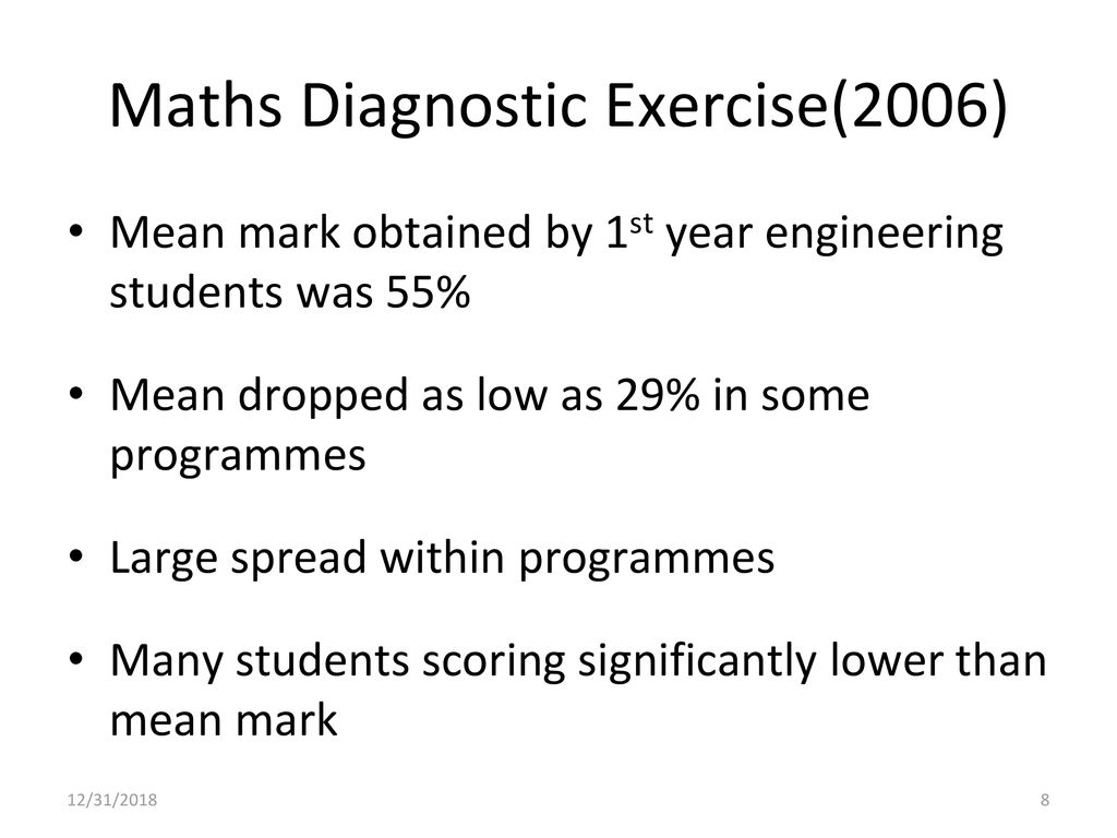 Assessment and development of core skills in engineering mathematics