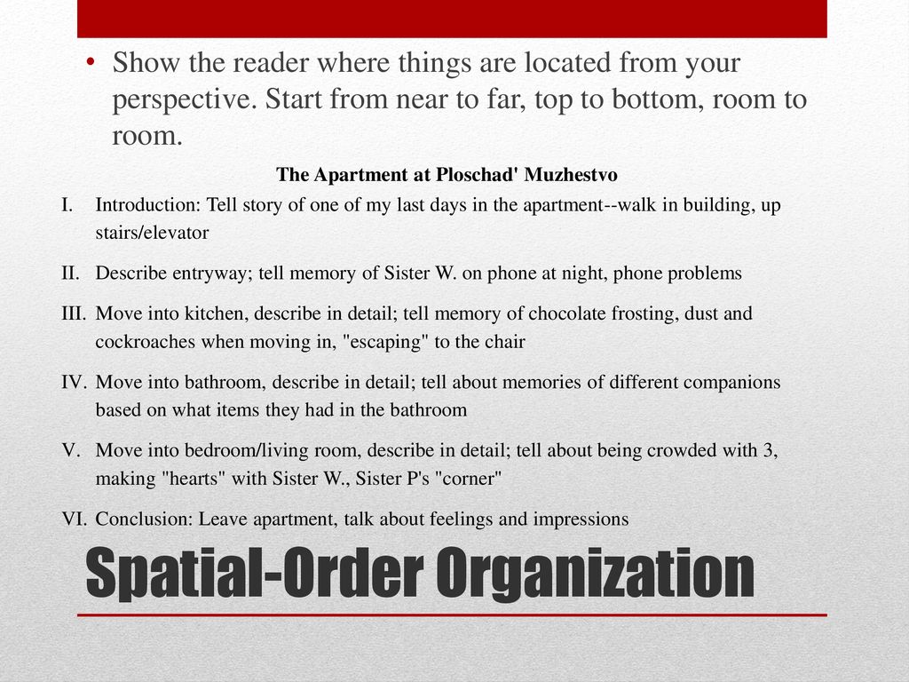 Spatial-Order Organization