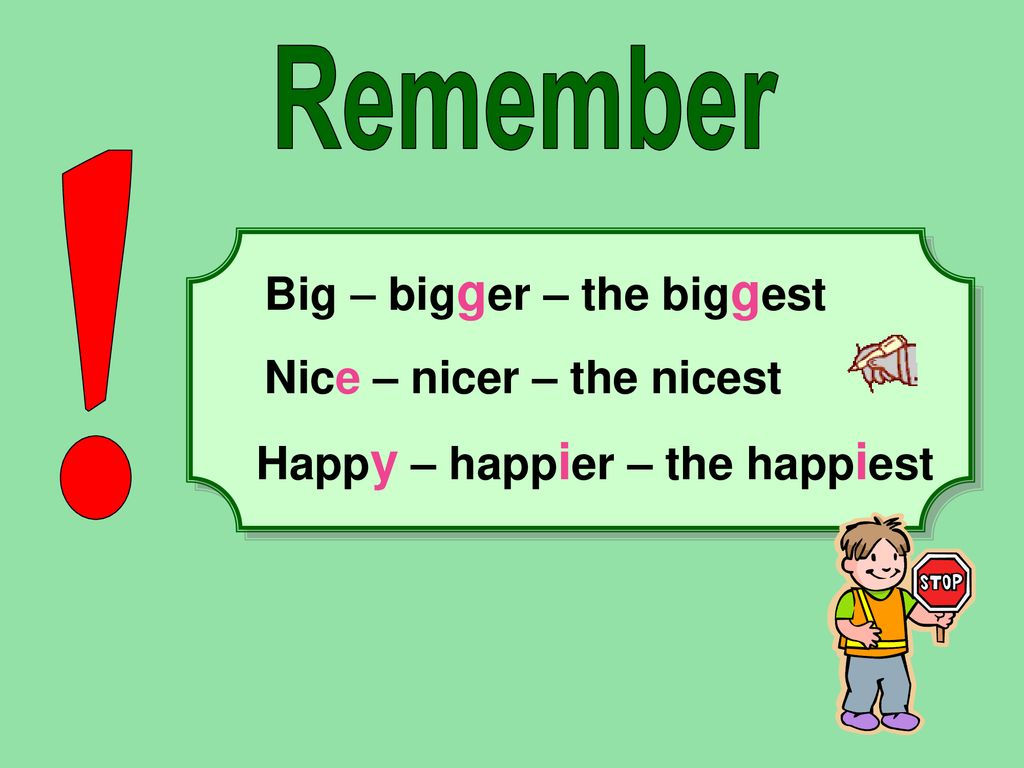 Big bigger. Big bigger the biggest правило. Big bigger Happy. Big-bigger Happy-Happier. Правило англ яз bigget the biggest.