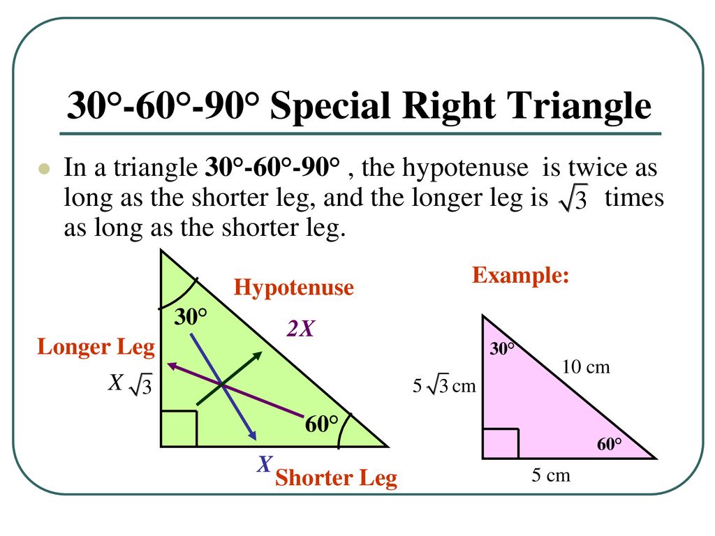 45 45 90 Special Right Triangle Ppt Download