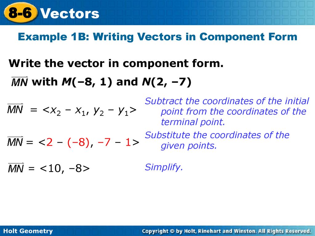 Objectives Find the magnitude and direction of a vector. - ppt