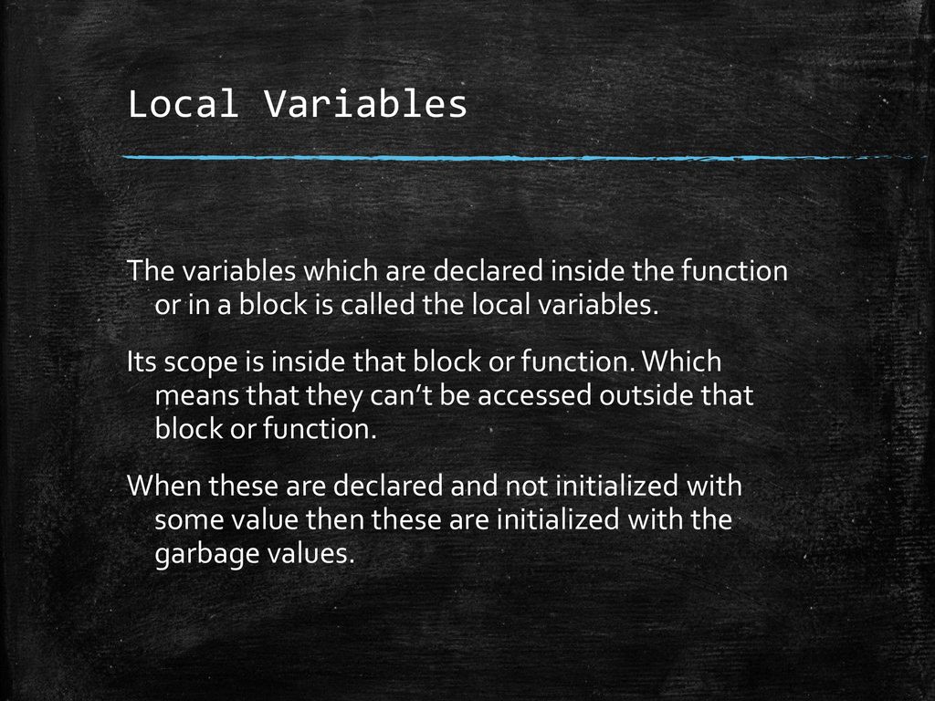 Local Variables, Global Variables and Variable Scope - ppt download