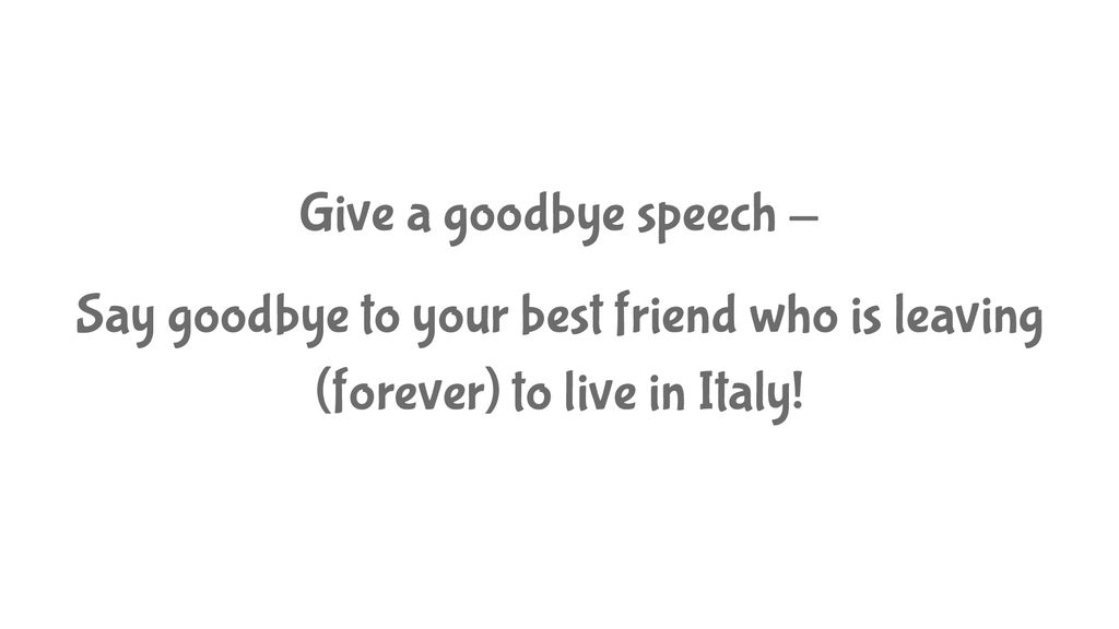 speech for your best friend