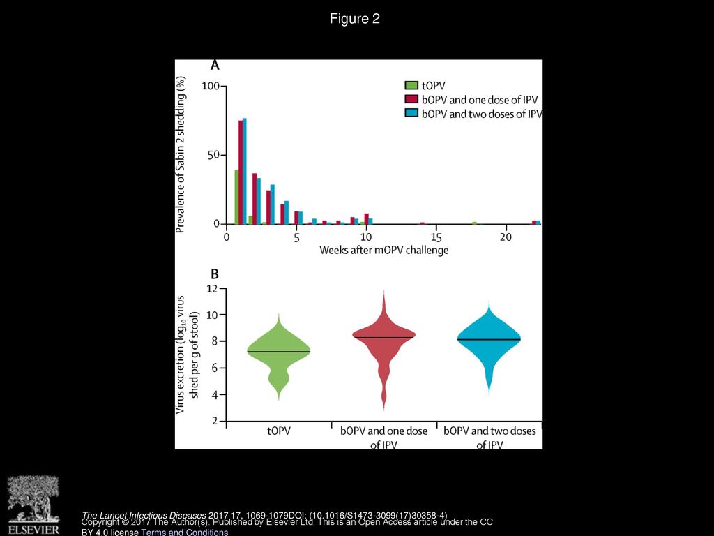 Figure 2 Sabin 2 shedding after mOPV2 challenge in infants who received mOPV2.