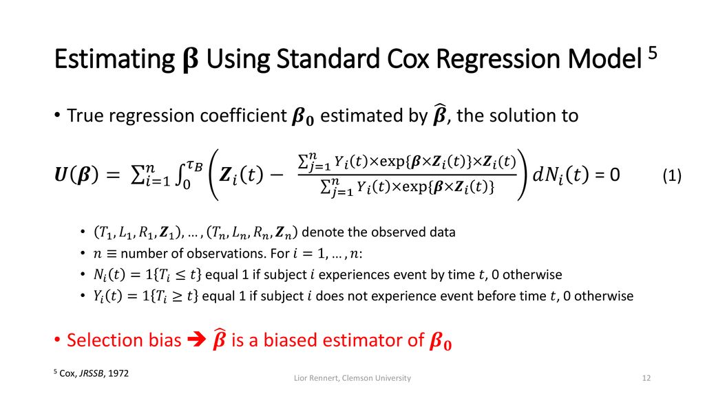 Cox Regression Model Under Dependent Truncation Ppt Download