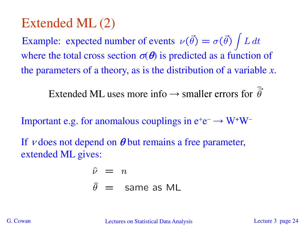 Lecture 3 1 Probability Definition Bayes Theorem Probability Densities And Their Properties Catalogue Of Pdfs Monte Carlo 2 Statistical Tests General Ppt Download