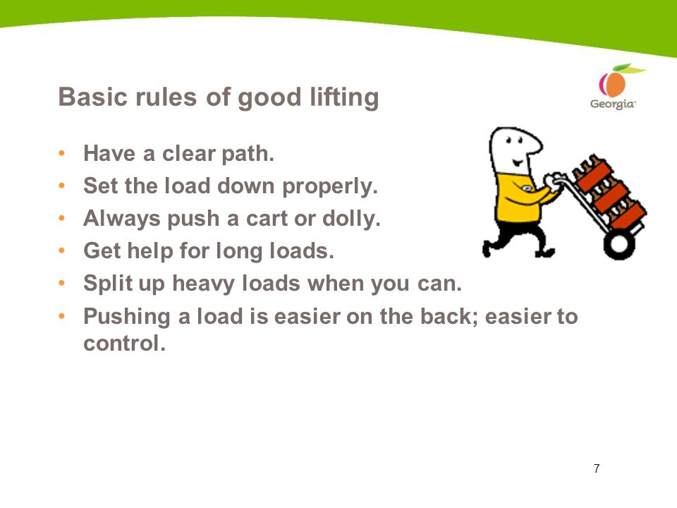 Basic rules of good lifting