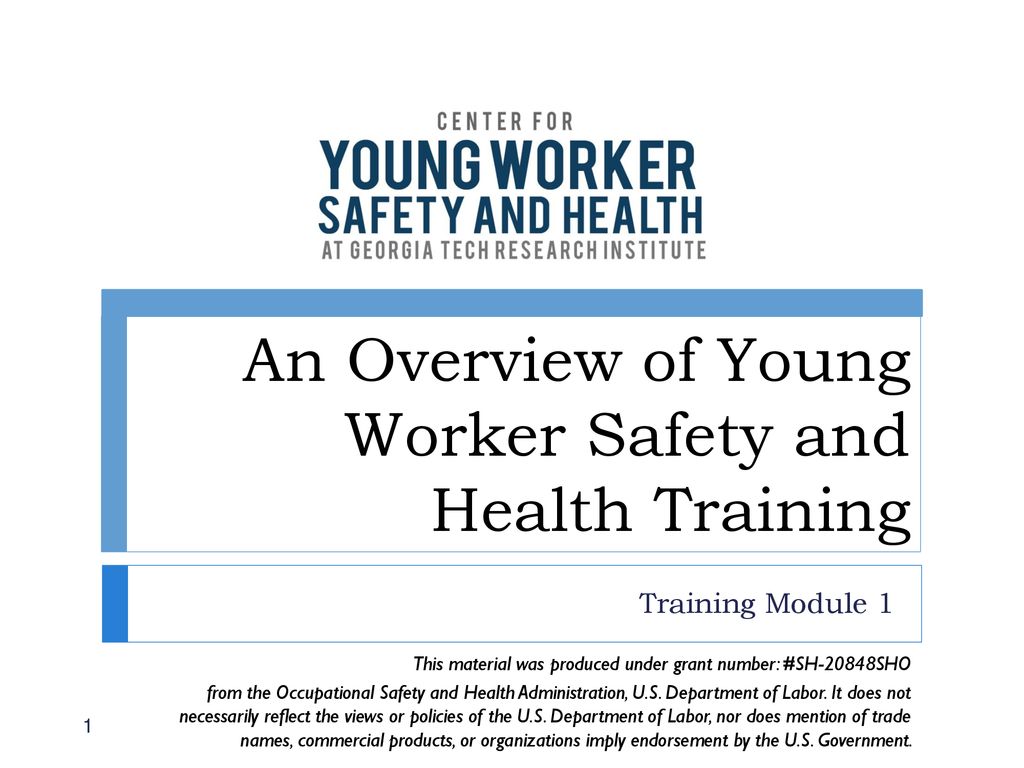 An Overview of Young Worker Safety and Health Training