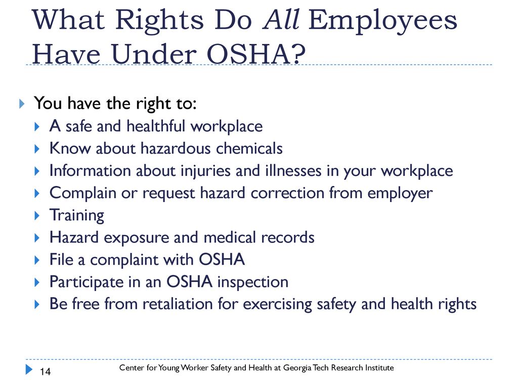 What Rights Do All Employees Have Under OSHA
