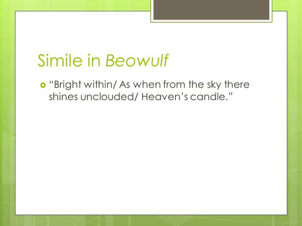 similes in beowulf