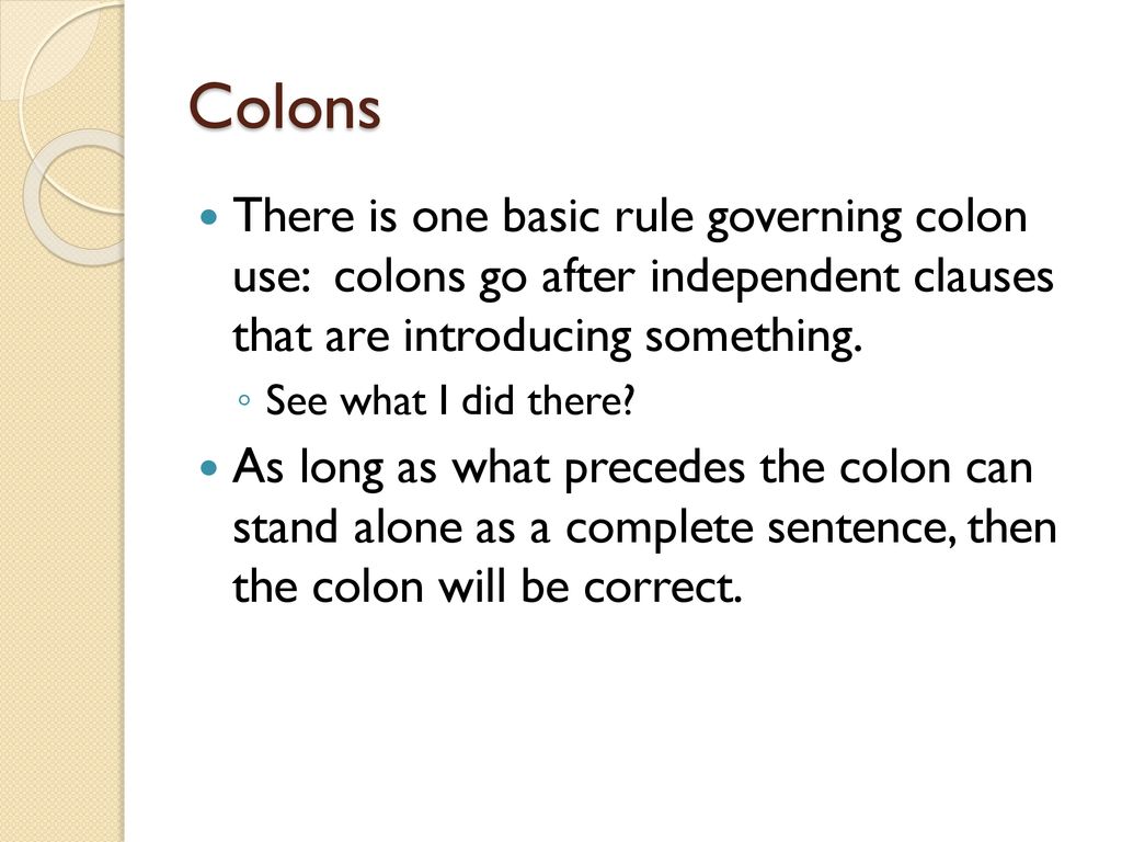 End punctuation semicolons colons and dashes ppt download End punctuation semicolons colons and dashes ppt download