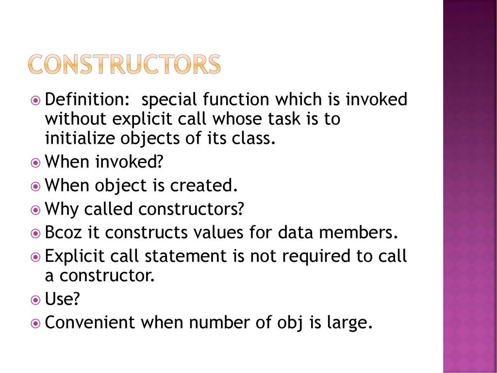 Constructors and destructors ppt download