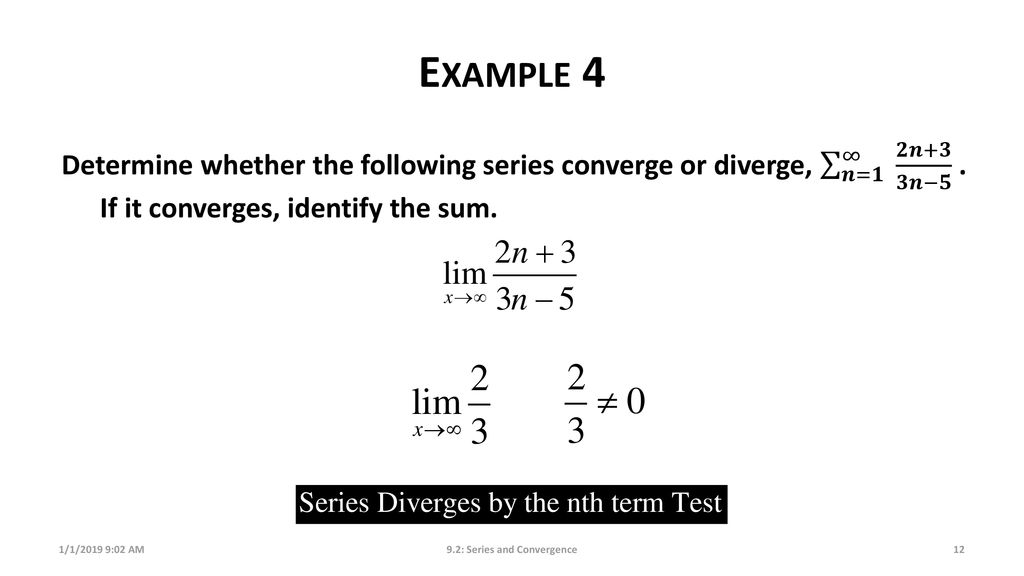 Series And Convergence Ppt Download