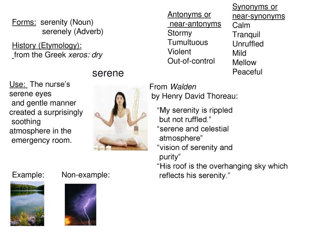 Word Map Index Literary Words: Amorphous Serene Prodigious Sublime