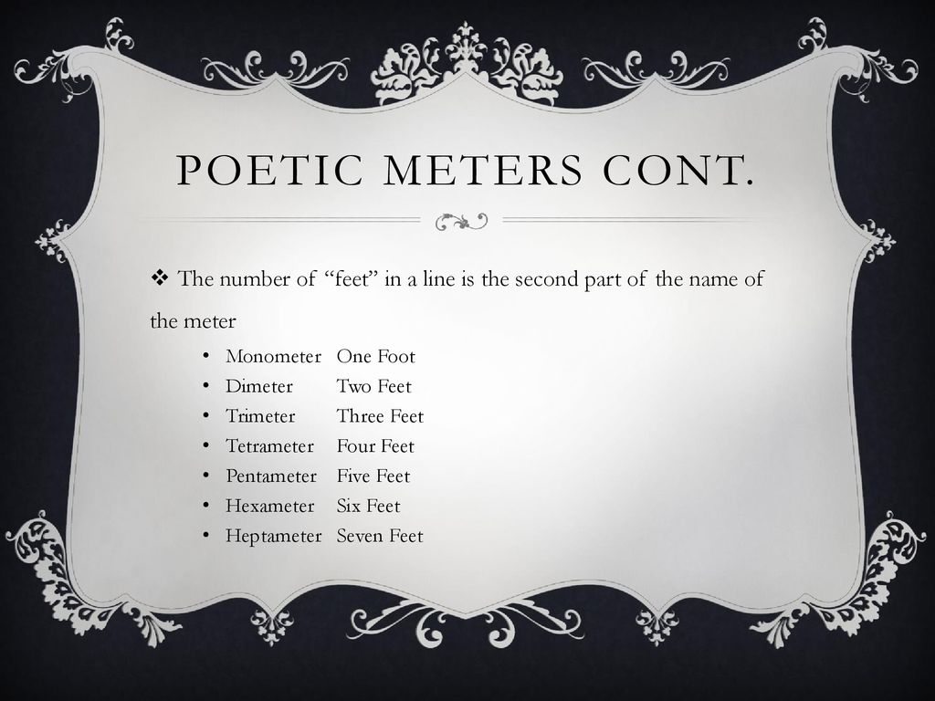 Meter or How to Scan a poem - ppt download