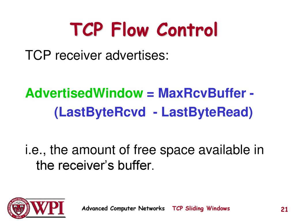 Tcp sliding windows flow control and congestion control ppt download