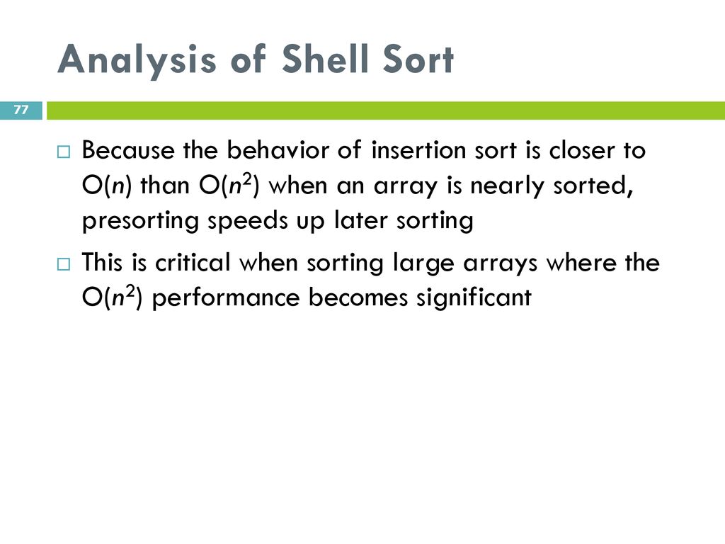 Analysis of Shell Sort