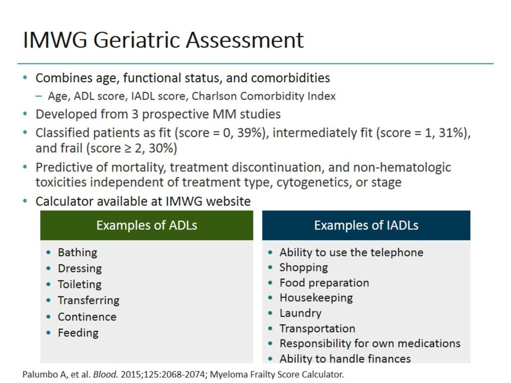 Optimizing frontline care for older patients with multiple myeloma