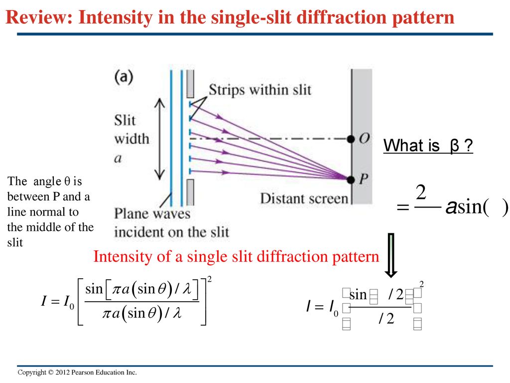 Examples of single slit diffraction Correction    ppt download