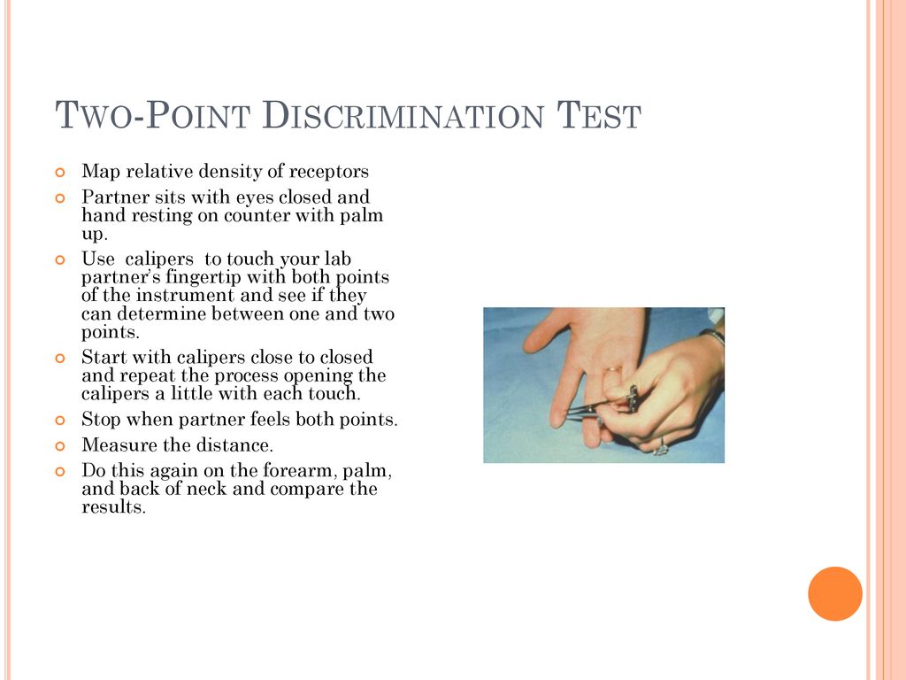 two point discrimination experiment