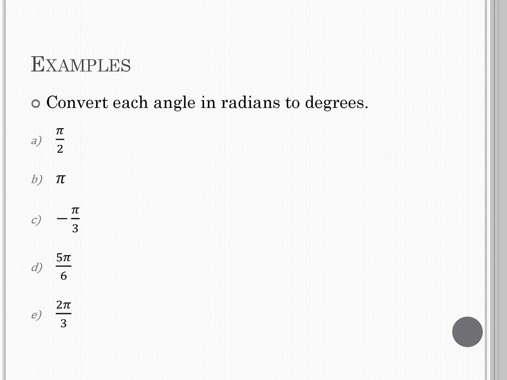 Angles And Radian Measure Ppt Download Angles And Radian Measure Ppt Download
