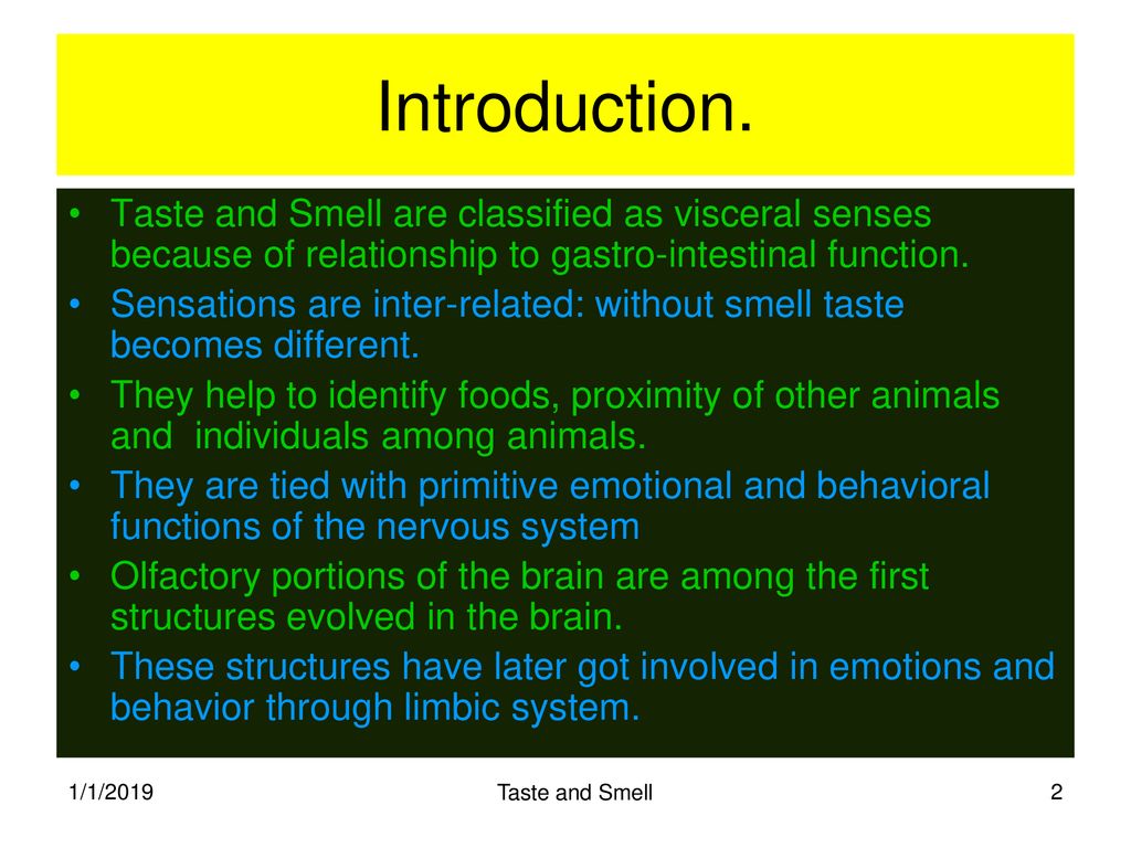 Taste and Smell Prof K Sivapalan Biology Diagrams