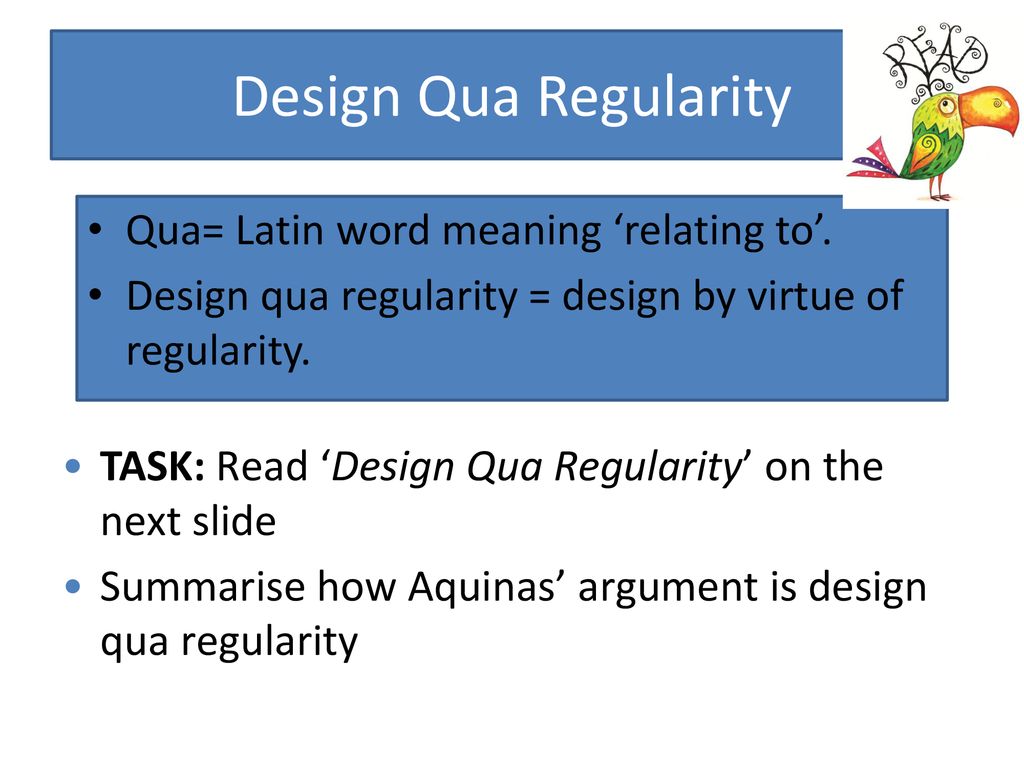 design qua regularity