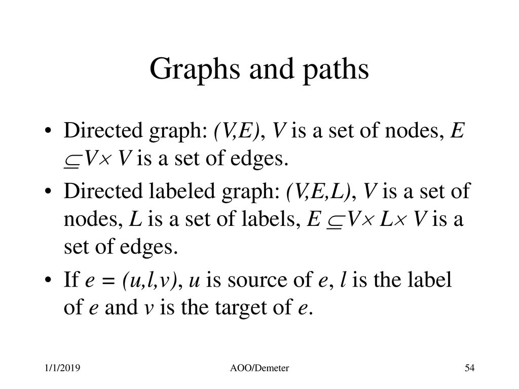 Specification And Efficient Implementation Graph Theory Of Oop Ood Ppt Download