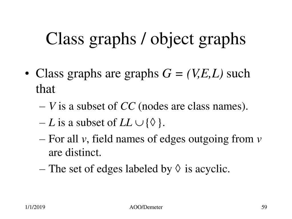 Specification And Efficient Implementation Graph Theory Of Oop Ood Ppt Download