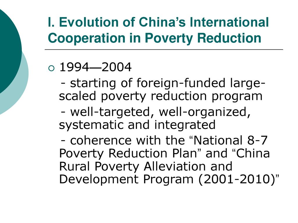 I. Evolution of China’s International Cooperation in Poverty Reduction