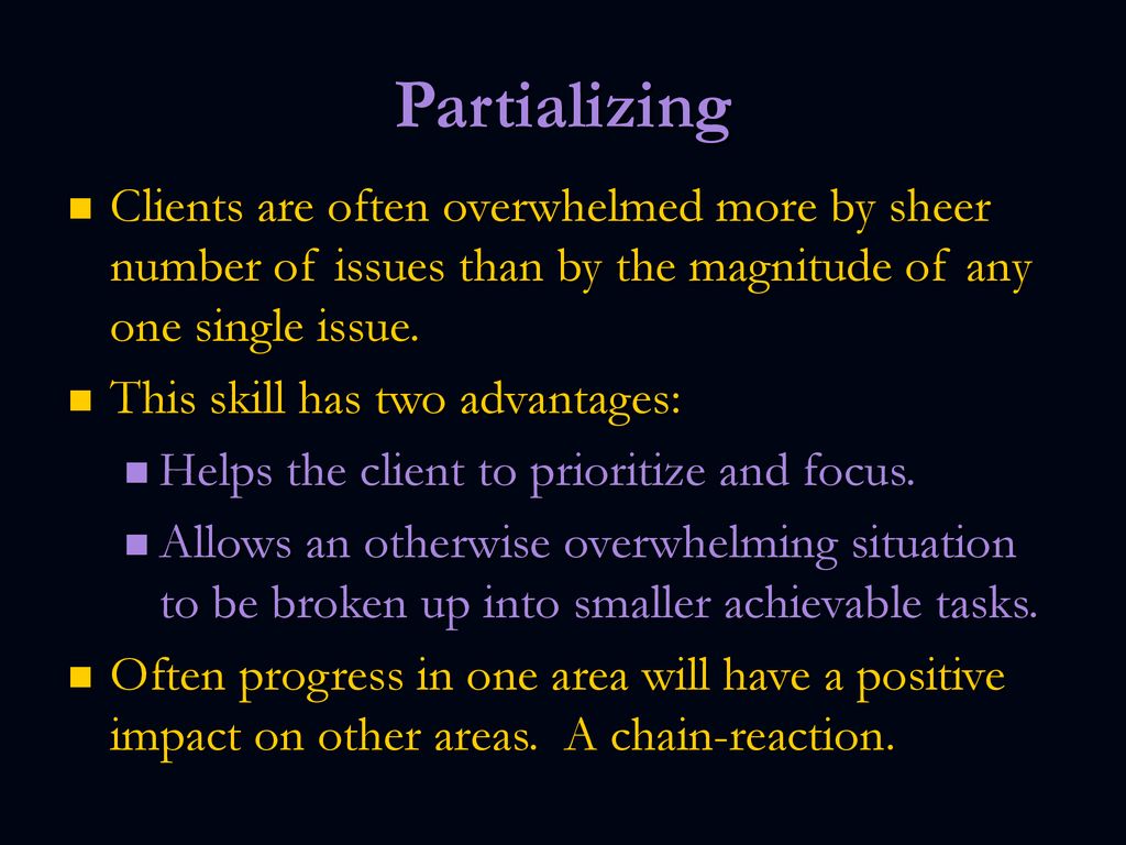 partialization social work definition