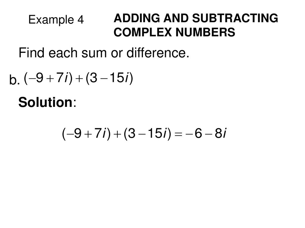 Complex Numbers Objectives Students will learn: - ppt download