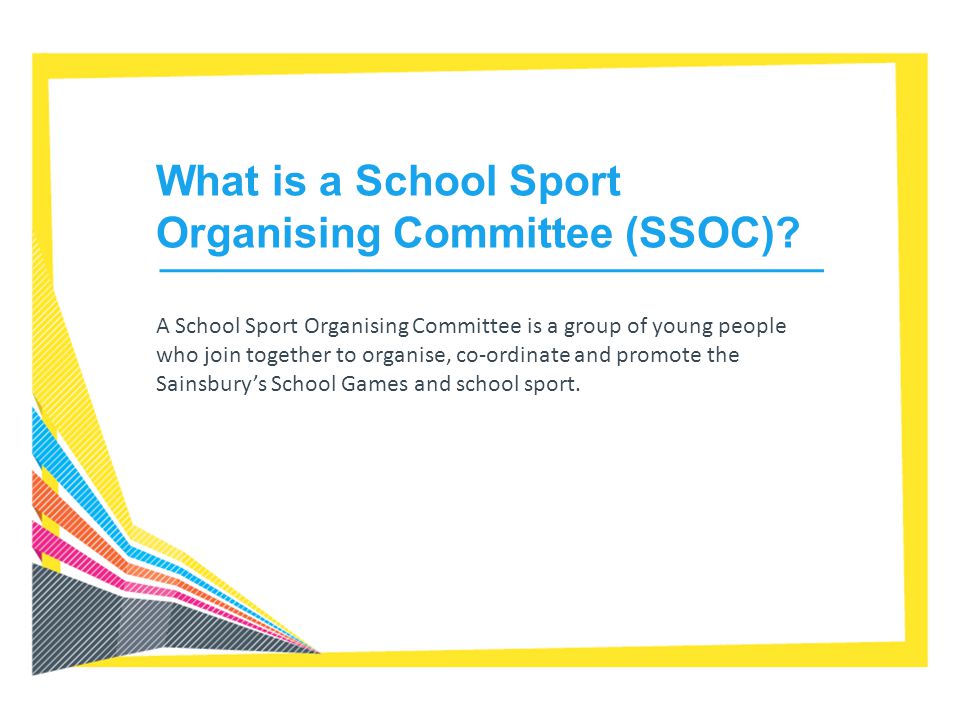 What is a School Sport Organising Committee (SSOC)