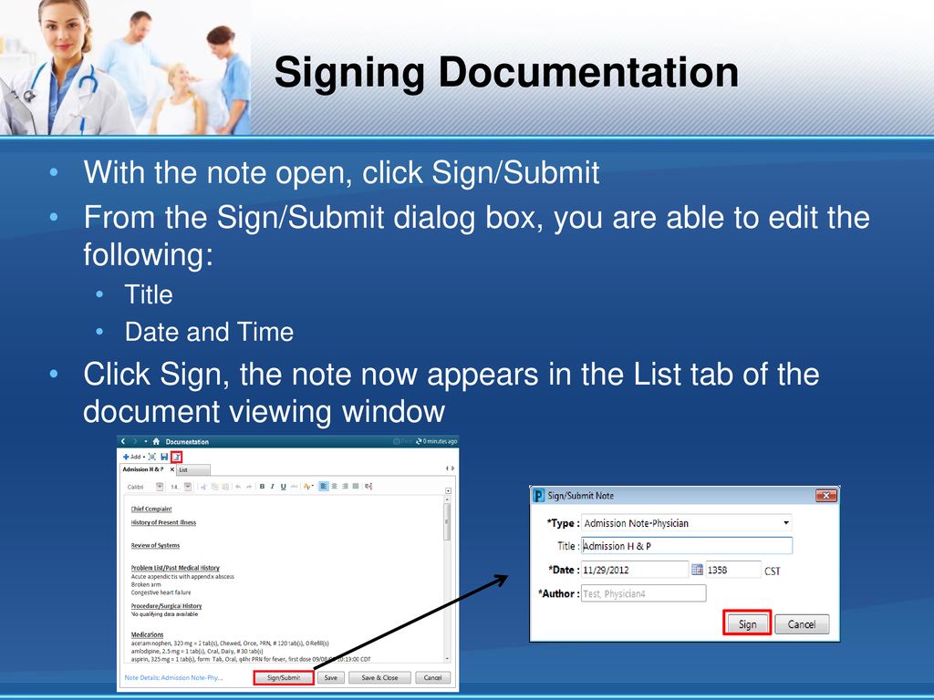 Signing Documentation