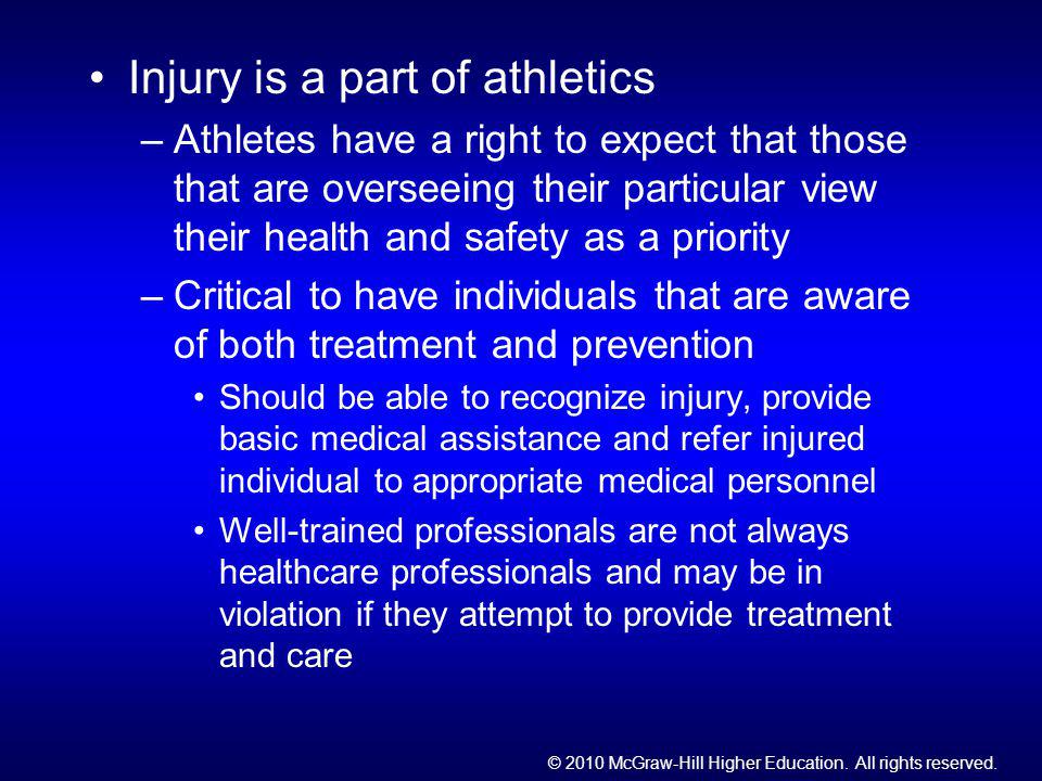 Injury is a part of athletics