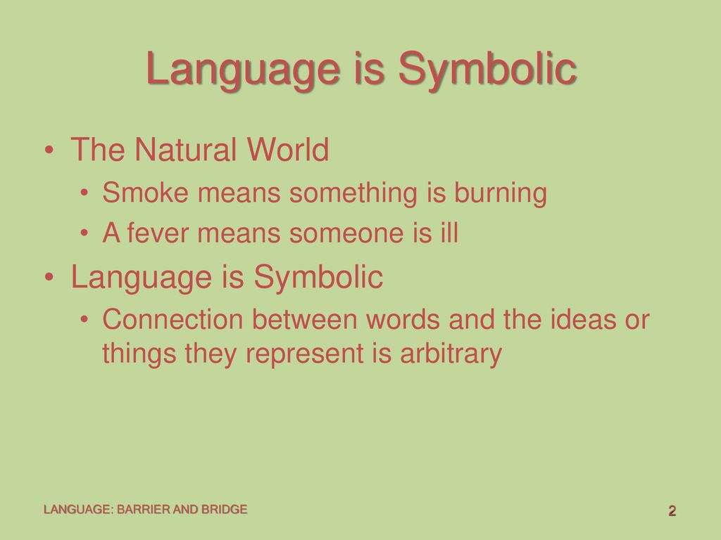 Verbal communication chapter topics language is symbolic ppt download
