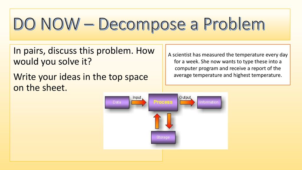 DO NOW – Decompose a Problem - ppt download
