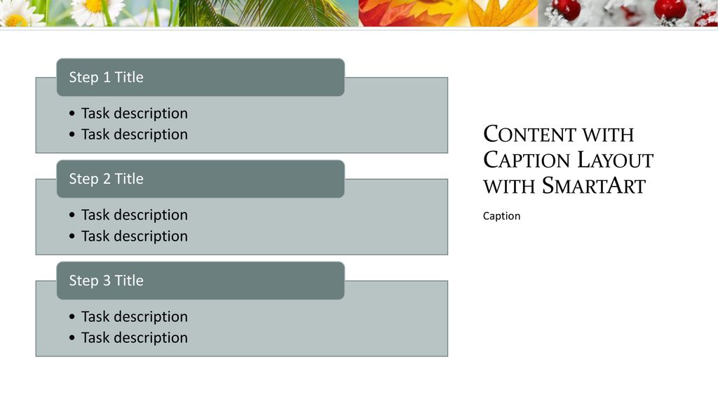 Content with Caption Layout with SmartArt