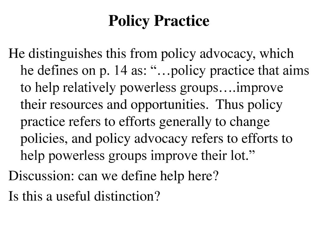 Policy Practice: Social Welfare Policy Session 1 - ppt download