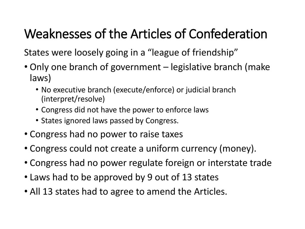 The articles of confederation ppt download