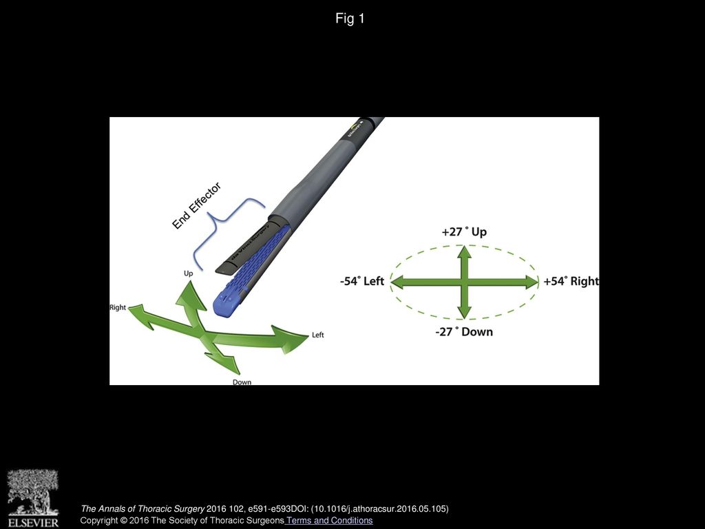 Fig 1 Elliptical range of motion for robotic stapler.