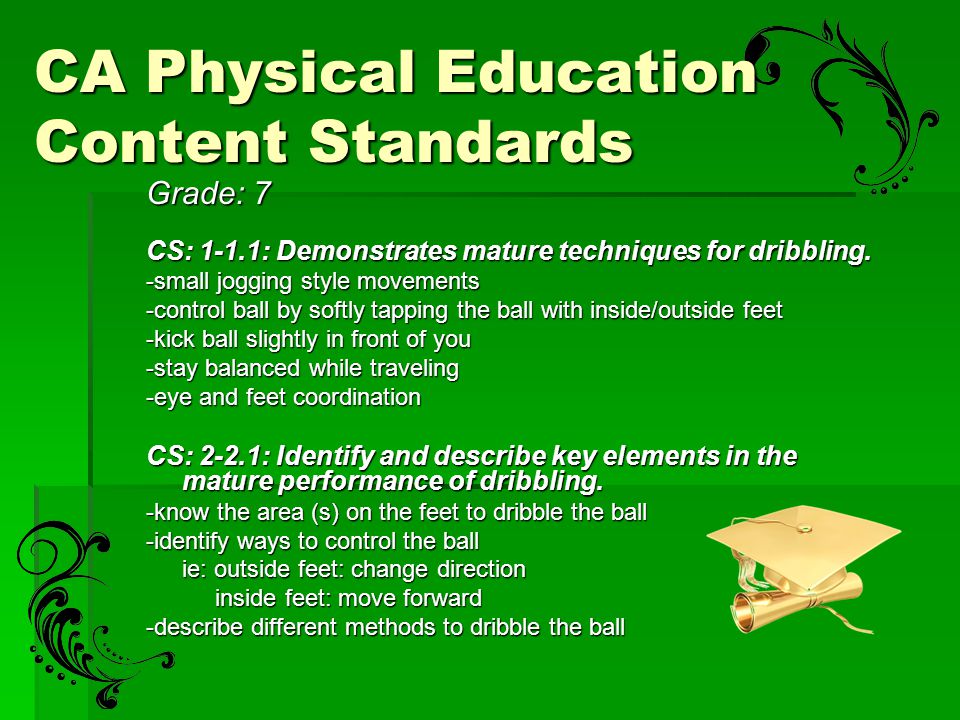 CA Physical Education Content Standards