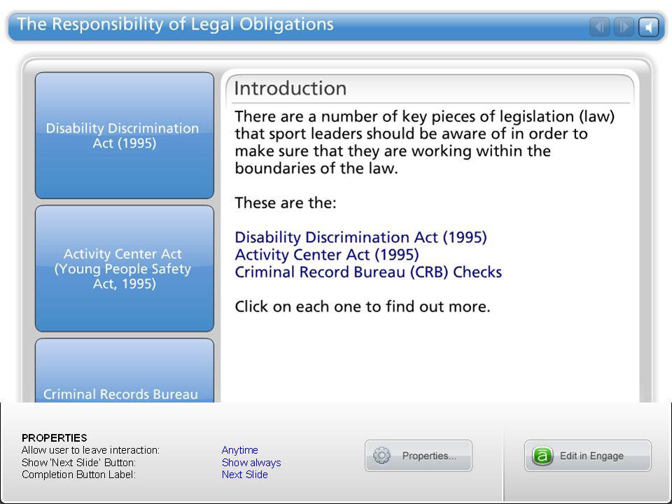 The Responsibility of Legal Obligations