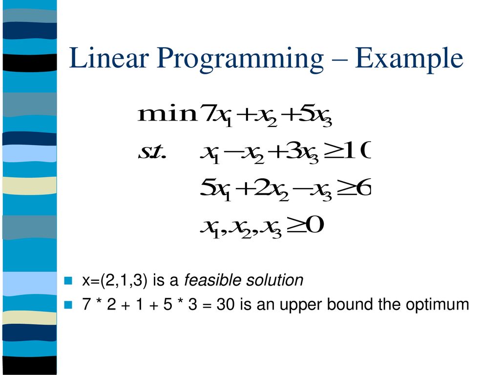 Linear Programming and Approximation - ppt download