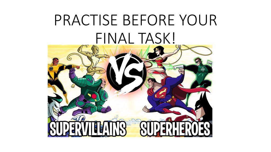 PRACTISE BEFORE YOUR FINAL TASK!