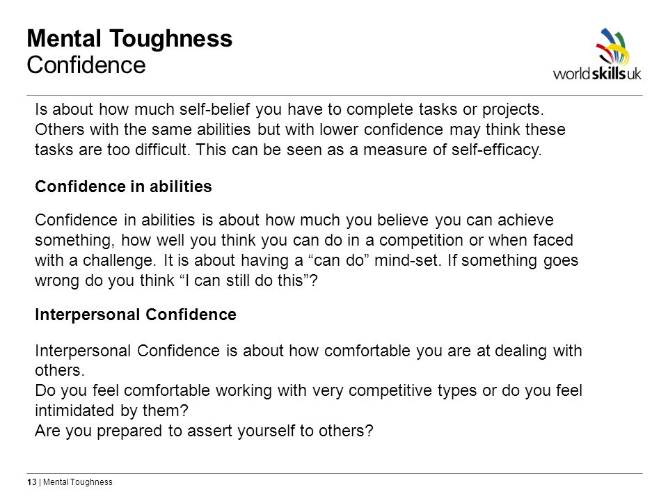 Mental Toughness Confidence