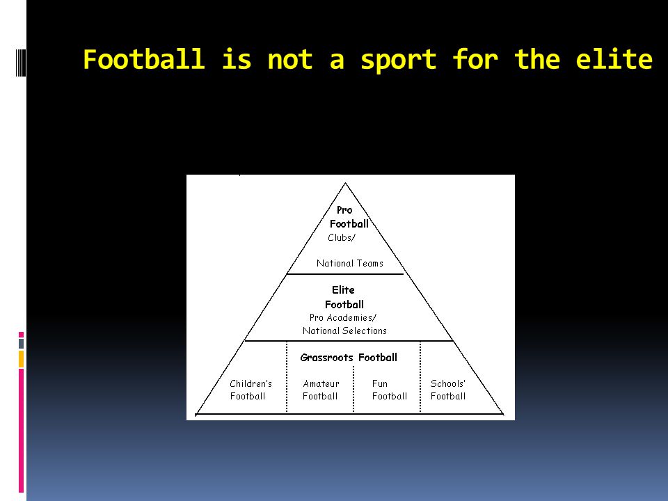 Football is not a sport for the elite
