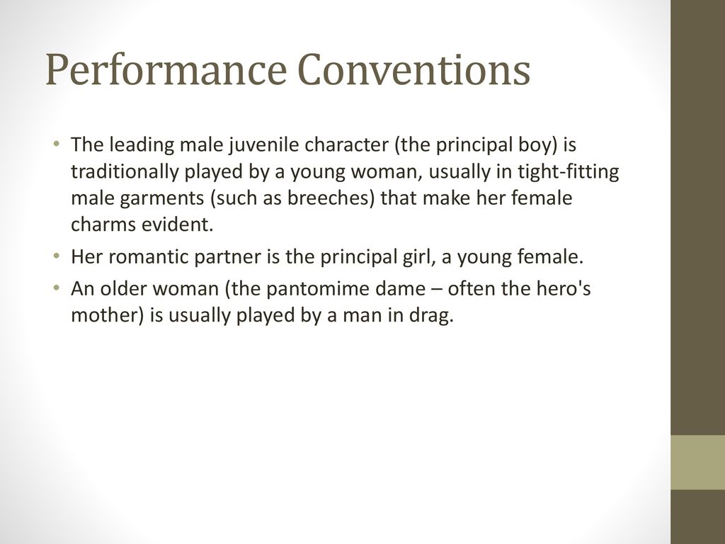 Performance Conventions