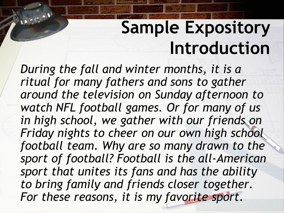 Sample Expository Introduction